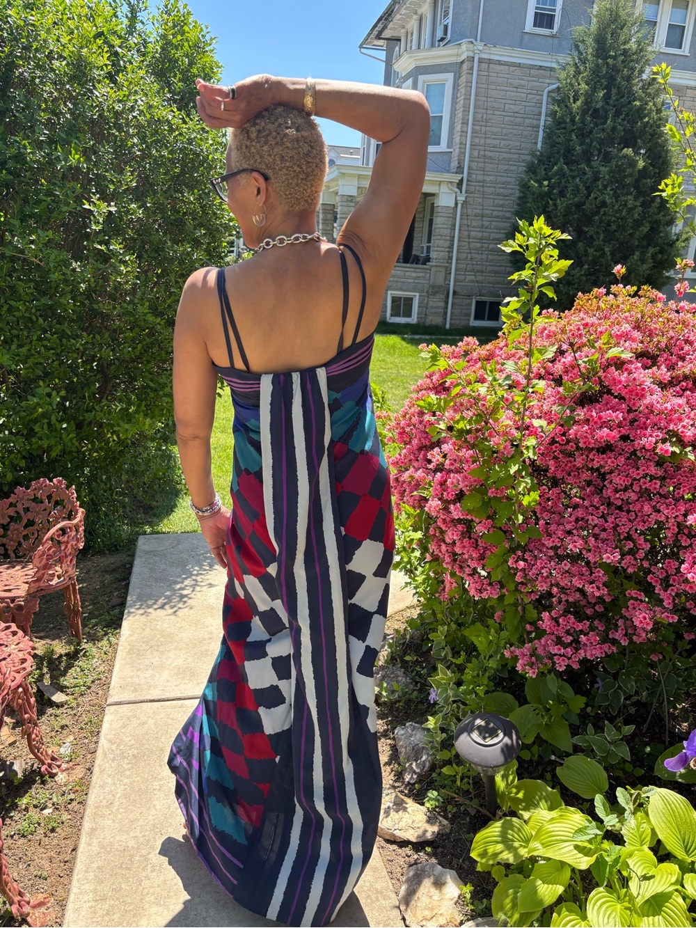 Pauline Trigere  couture vintage maxi dress - Picture 5 of 8